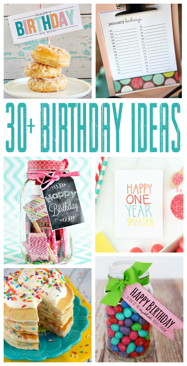 Birthday ideas collage