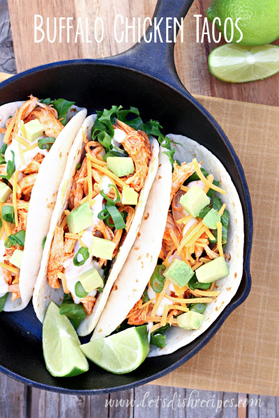 Buffalo Chicken Tacos from Let's Dish Recipes