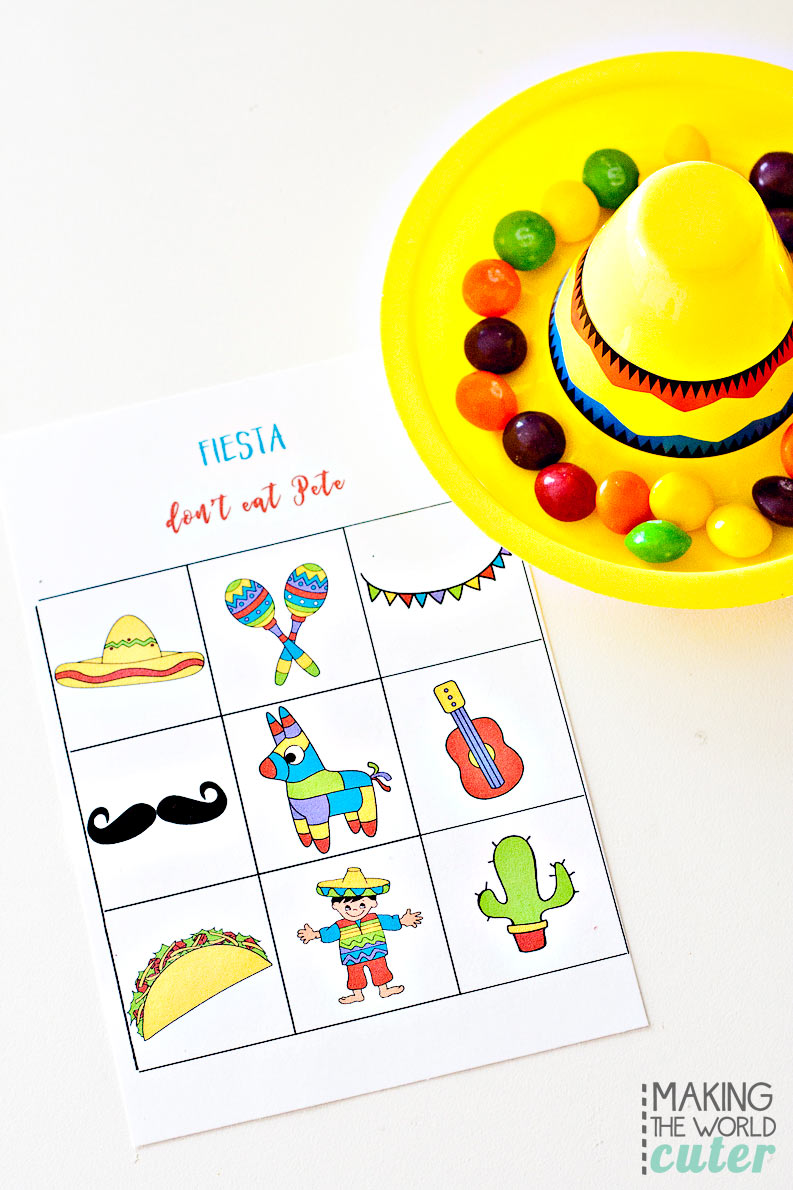 Fiesta don't eat Pete for Cinco de Mayo parties! Free printable