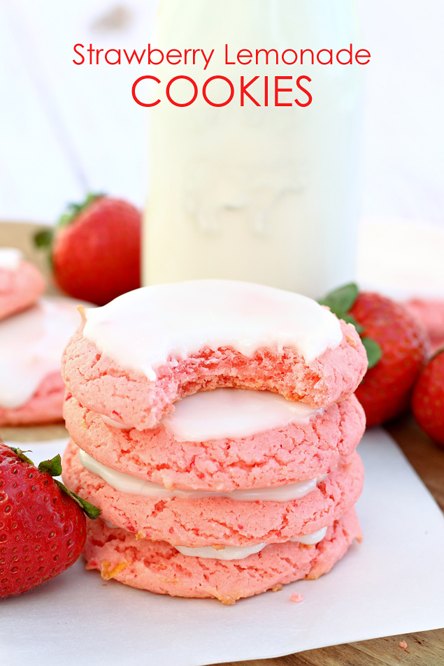 Easy Strawberry Lemonade Cookies - Eighteen25