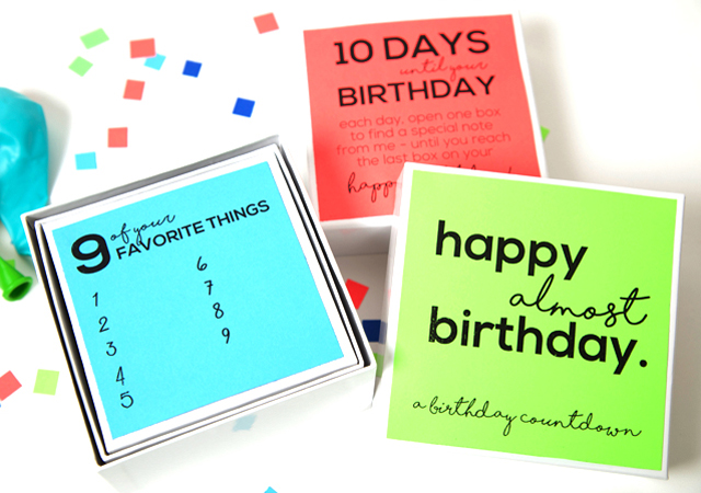 Birthday Countdown Gift Box - Eighteen25
