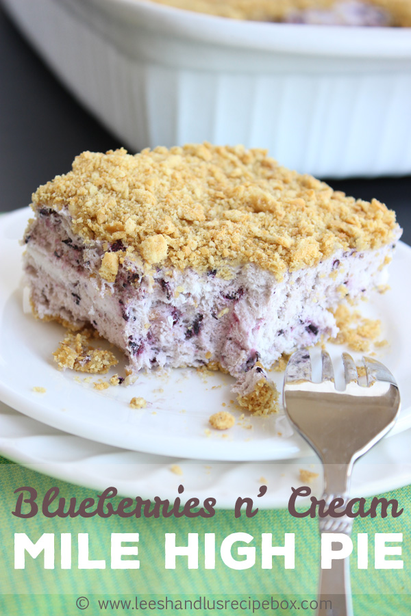 Blueberries N' Cream Mile High Pie