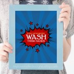 Superhero Bathroom Print