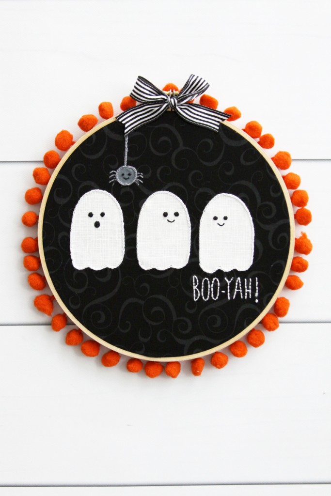 Halloween Decor | Cute Ghostie Halloween Hoop Art