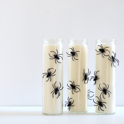 Spooky Spider Halloween Candles
