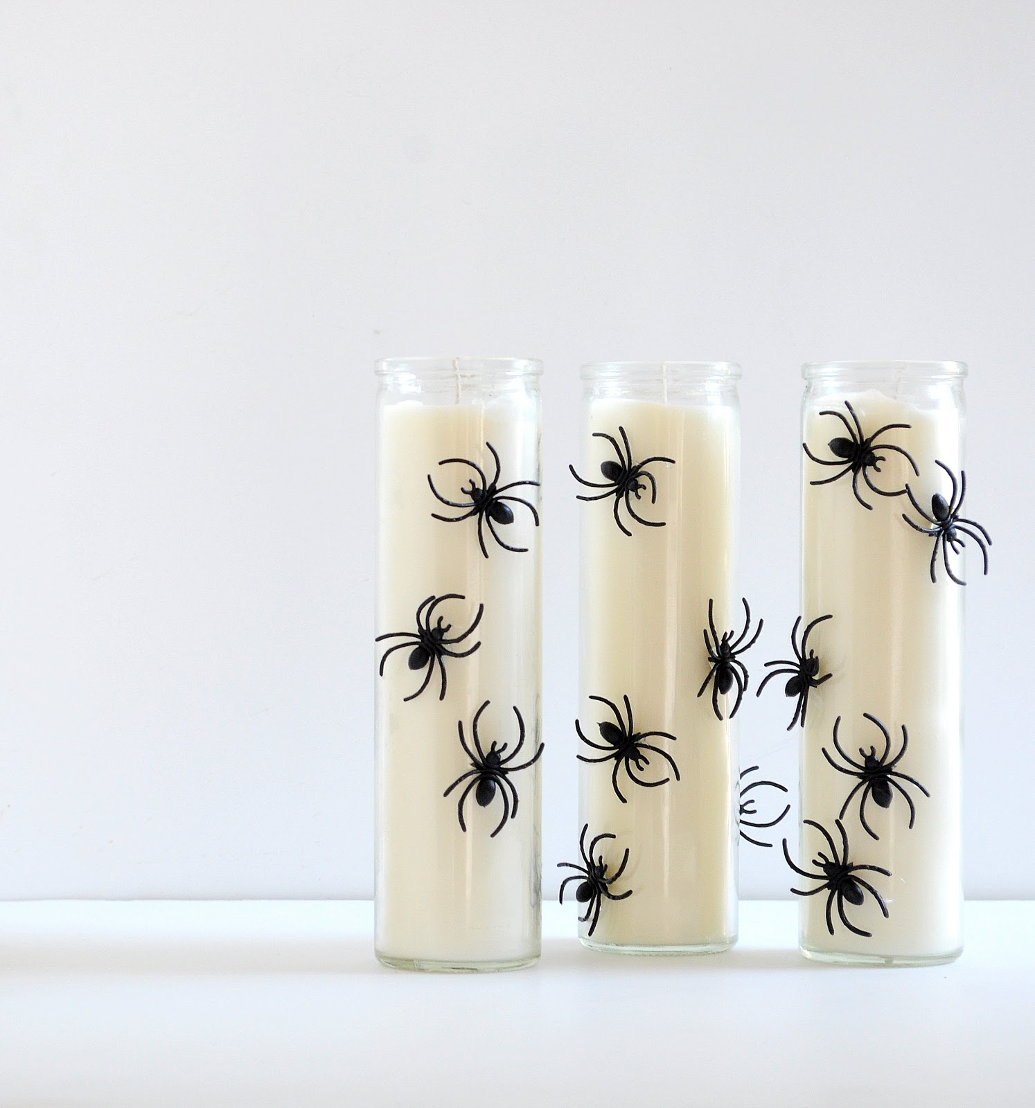 Spooky Spider Halloween Candles