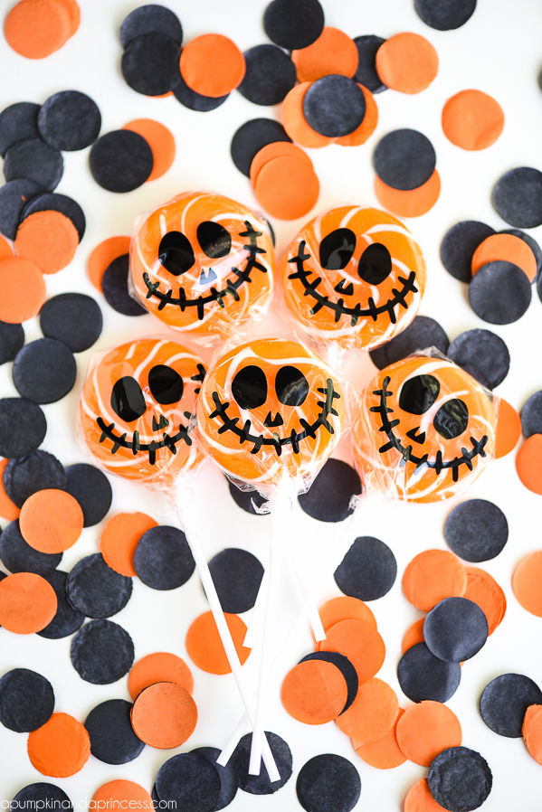 Jack-O-Lantern Lollipops | Halloween Treat Ideas