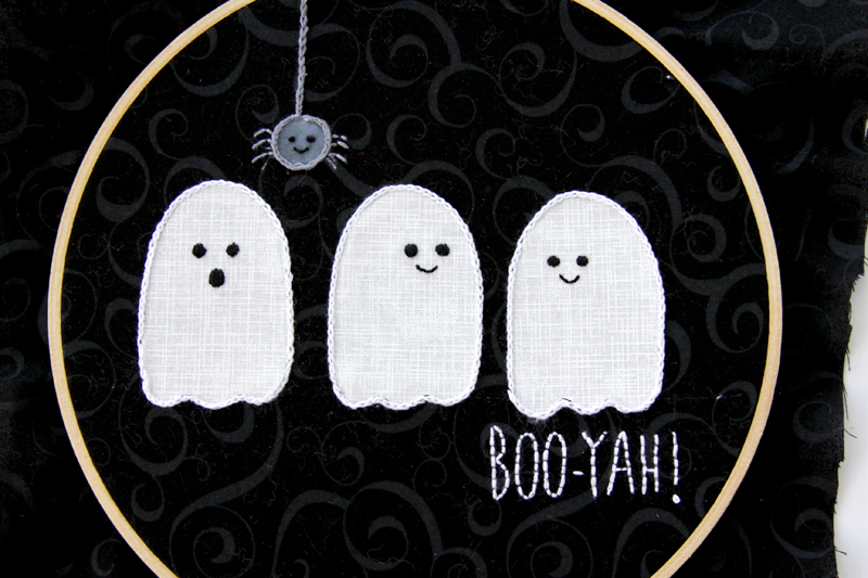 Halloween Decor | Cute Ghostie Halloween Hoop Art