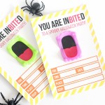 Vampire Teeth Halloween Invitations