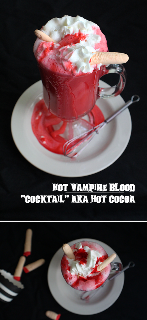 Halloween Party Beverage | Hot Vampire Blood "Cocktail" (Hot Cocoa)