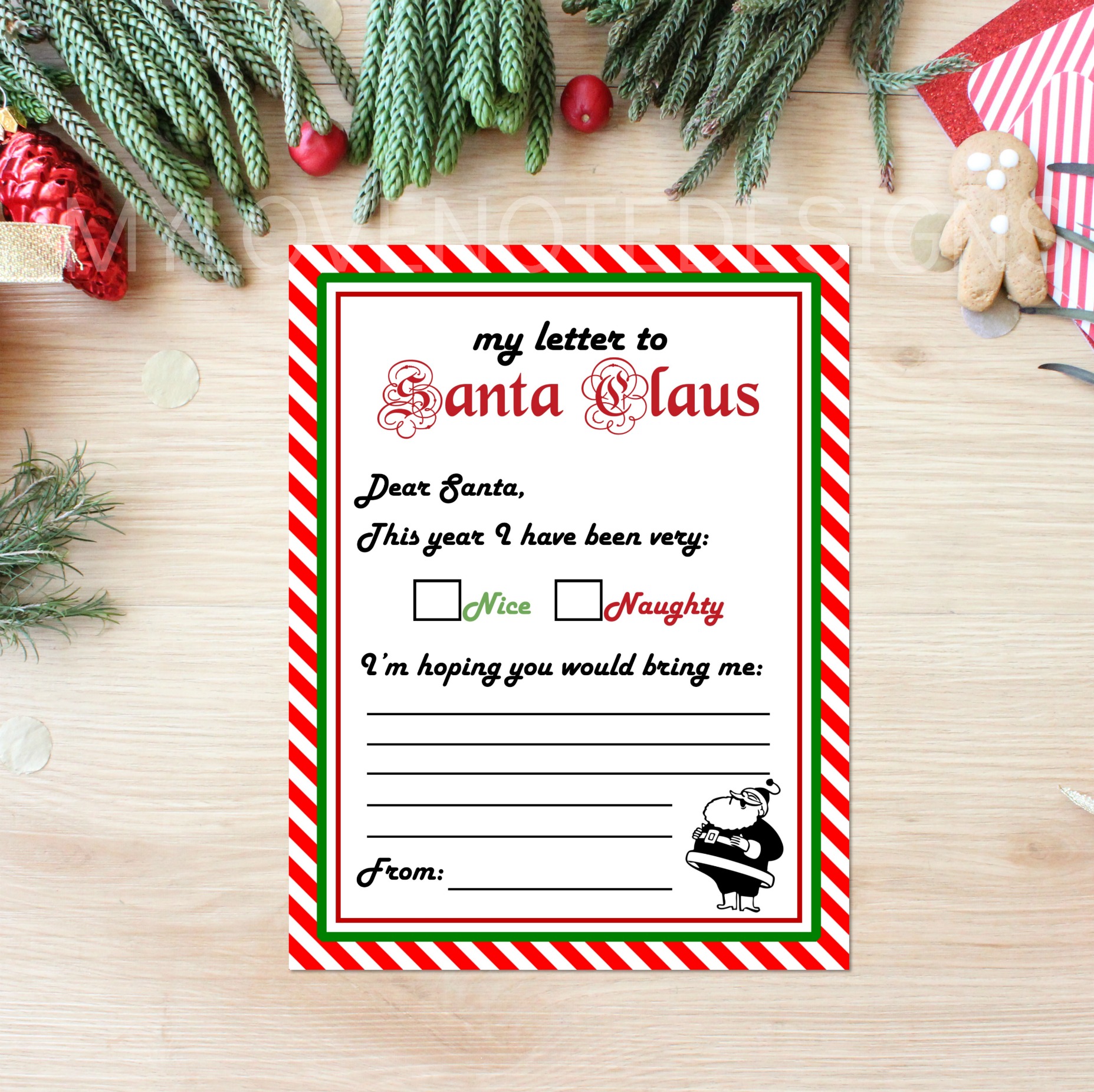 Free Printable Letter to Santa Claus