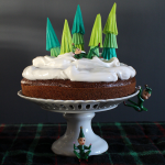 Gingerbread Cake with Snow Frosting