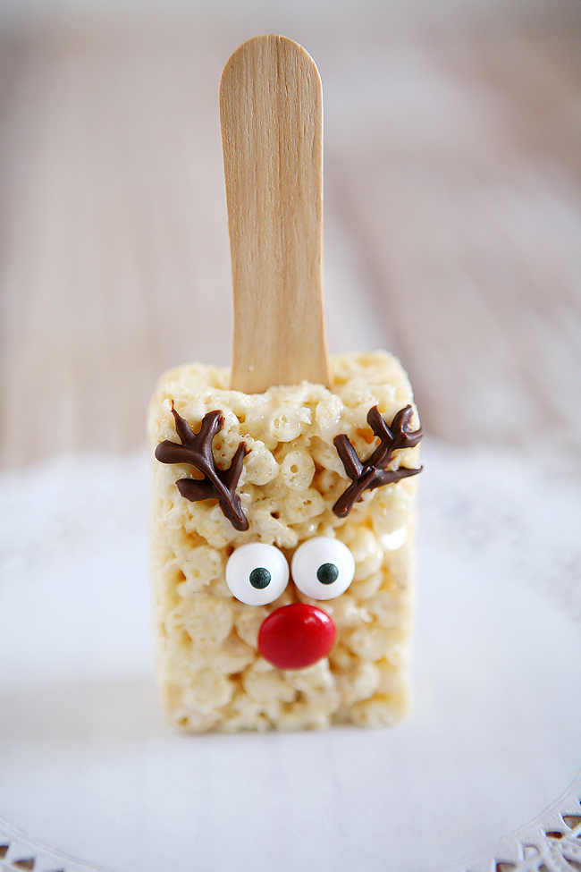 Reindeer Rice Krispies Treats - Eighteen25