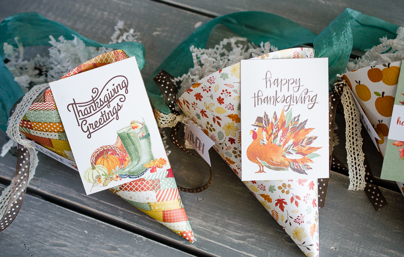 Thanksgiving Paper Cone Place Settings | Thanksgiving Crafts