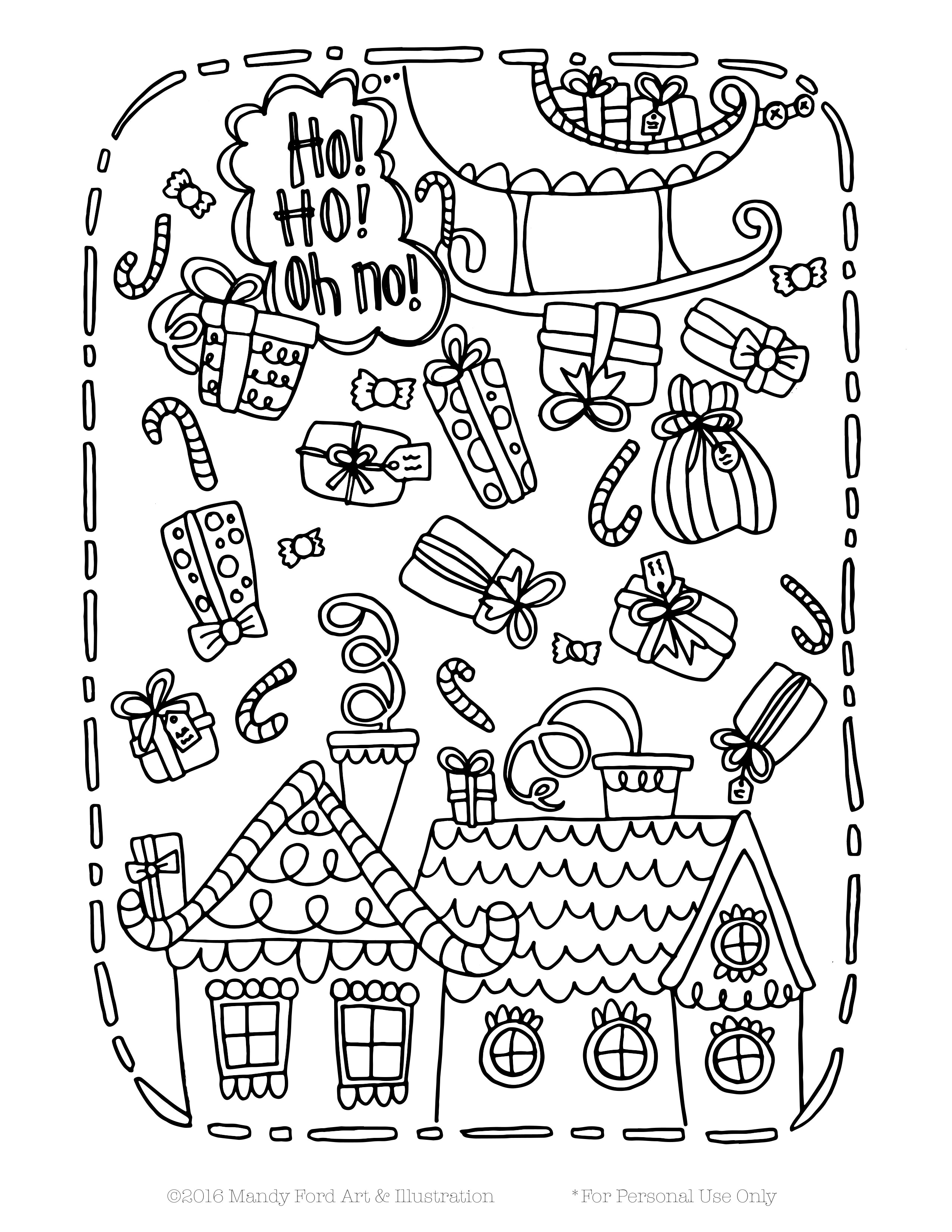 Download Printable Christmas Coloring Page - Eighteen25