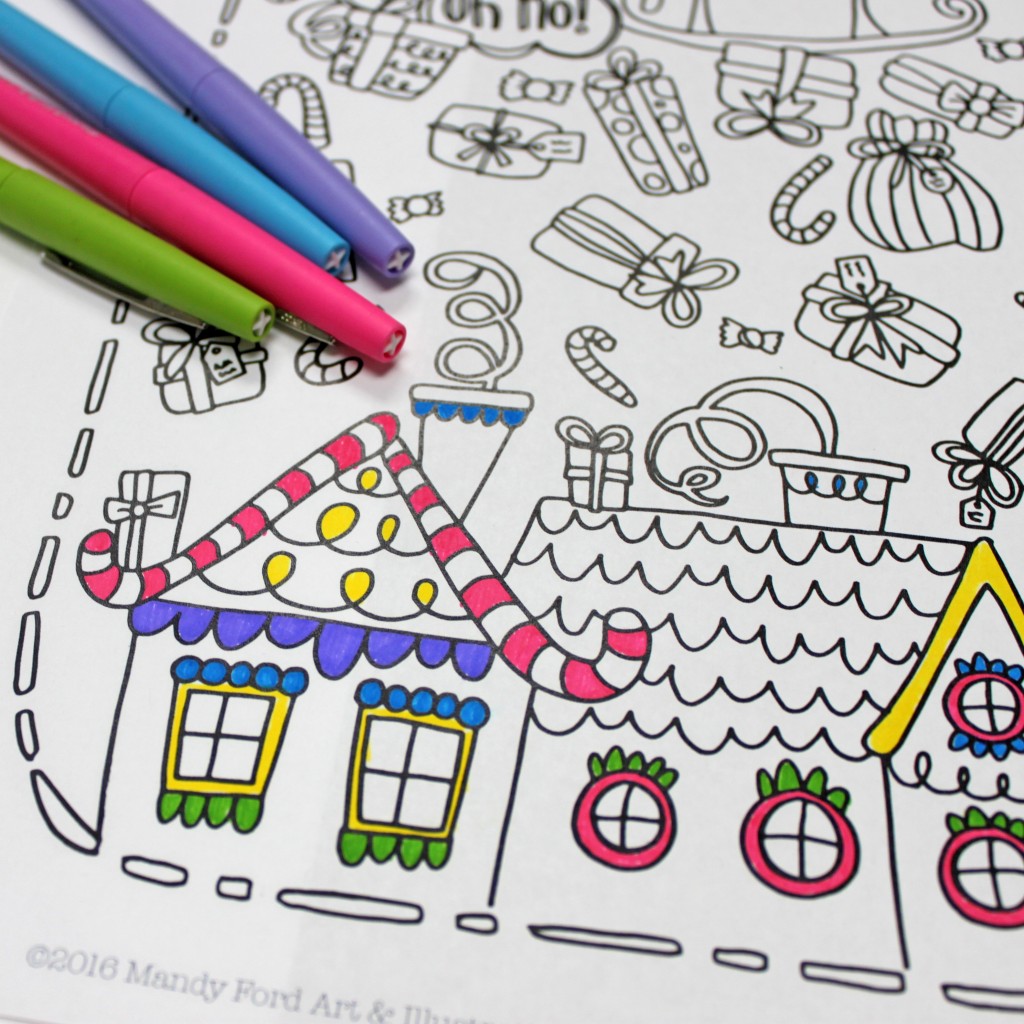 Printable Christmas Coloring Page - Eighteen25