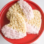 Chocolate Dipped Heart Rice Krispies Treats