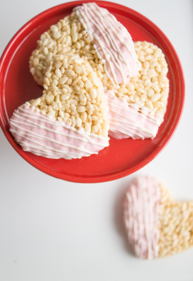 Heart Shaped Chocolate Covered Rice Krispie Treats Pops - Fun