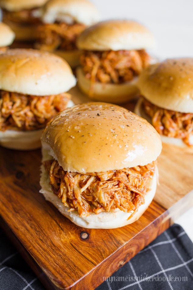 Instant Pot BBQ Chicken Sliders - Eighteen25