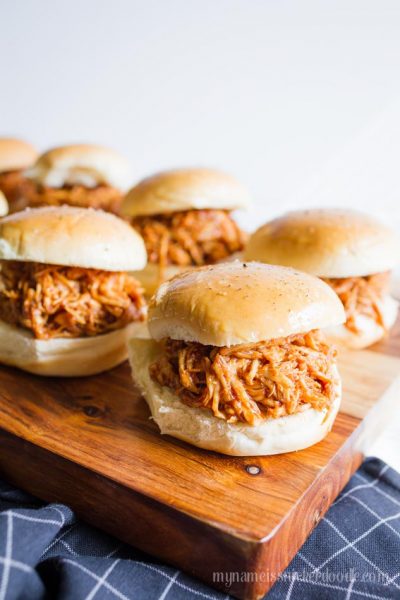 Instant Pot BBQ Chicken Sliders - Eighteen25