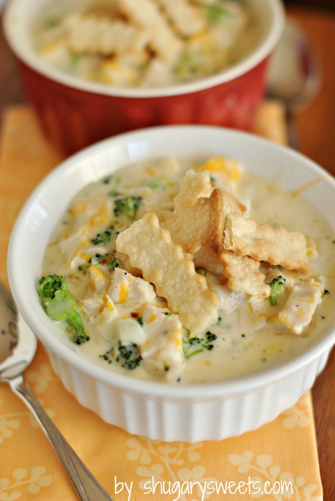 Chicken Pot Pie Soup from Shugary Sweets