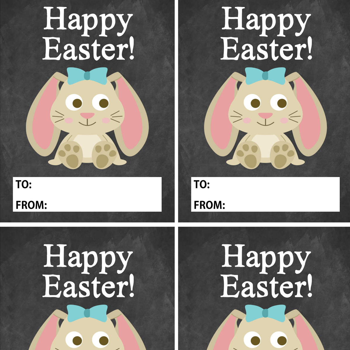 Printable Happy Easter Tags Eighteen25