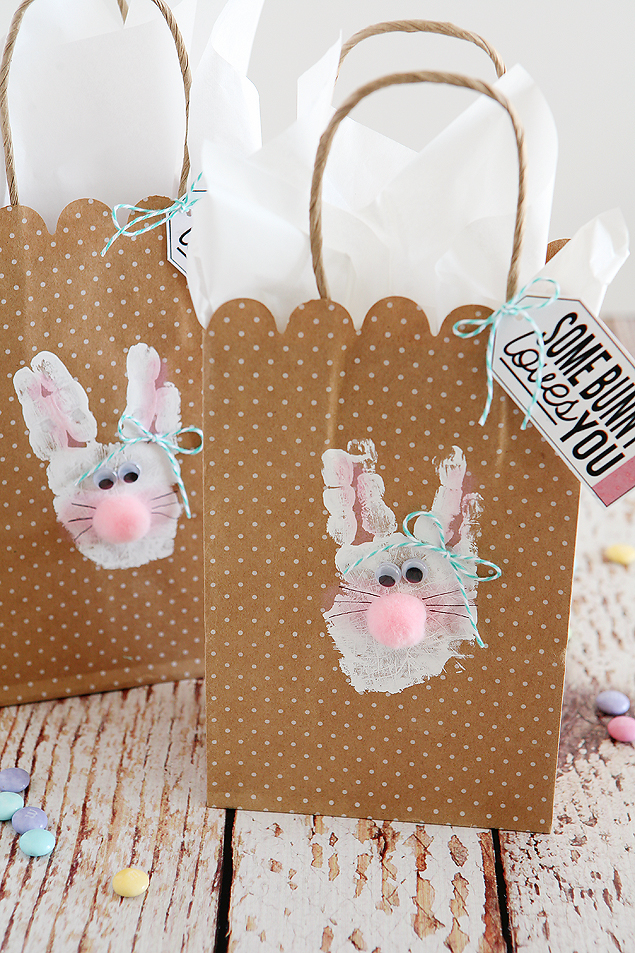 Handprint Bunny Bags | Easter Kids Craft