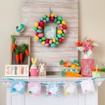 Pretty Easter Mantel Decorations