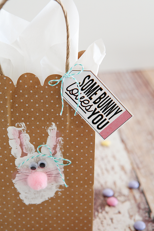 Handprint Bunny Bags | Easter Kids Craft