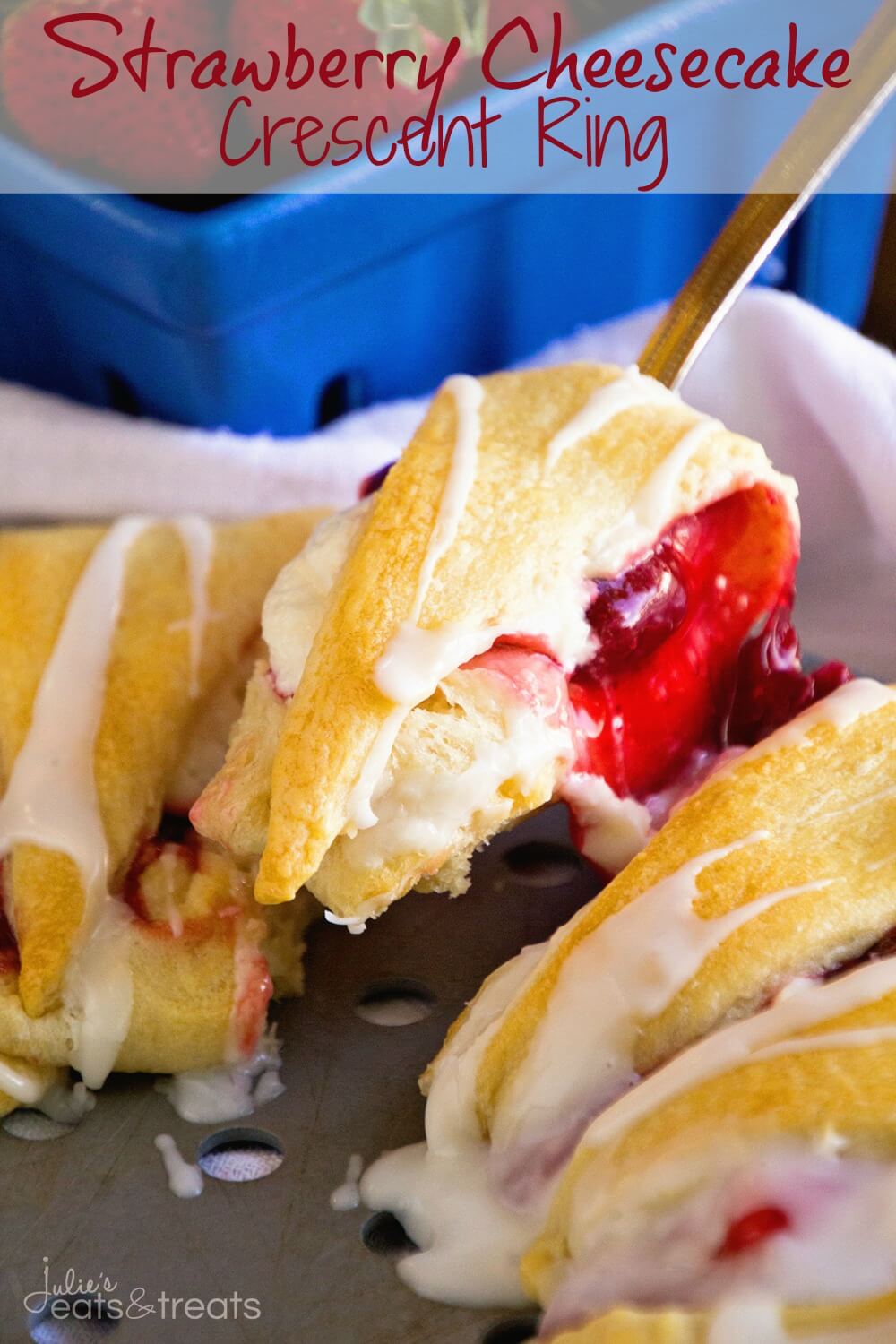 Strawberry Cheesecake Crescent Ring from Julie's Eats and Treats