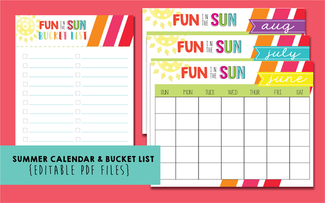 Printable Summer Calendar