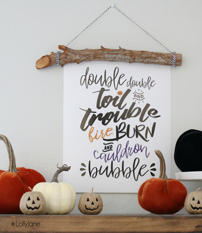 Double Double Toil and Trouble Halloween Decoration