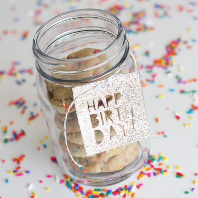 Happy Birthday Glitter Gift Tags