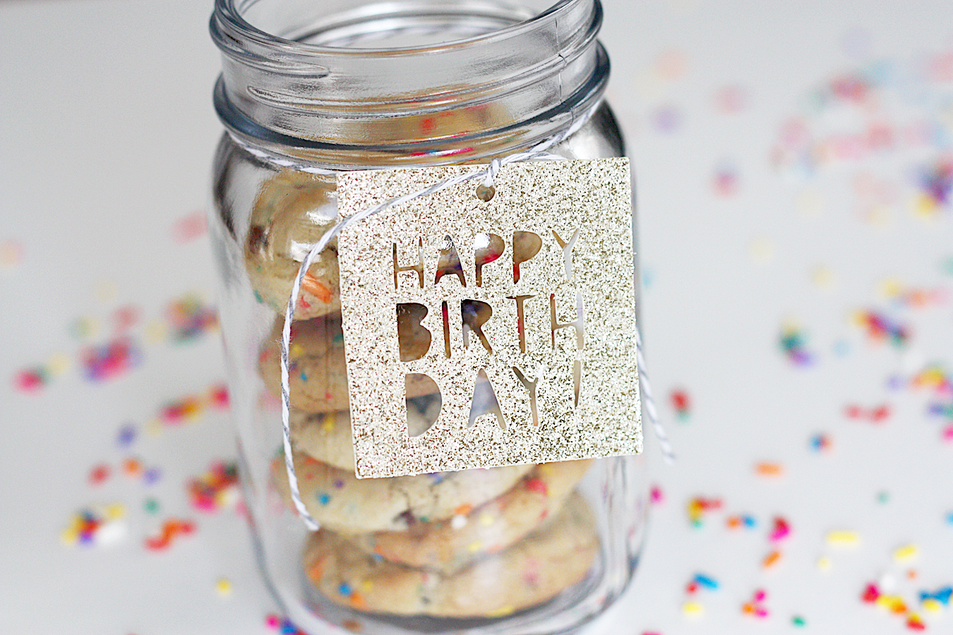 Happy Birthday Glitter Gift Tags | Cricut Cut Files