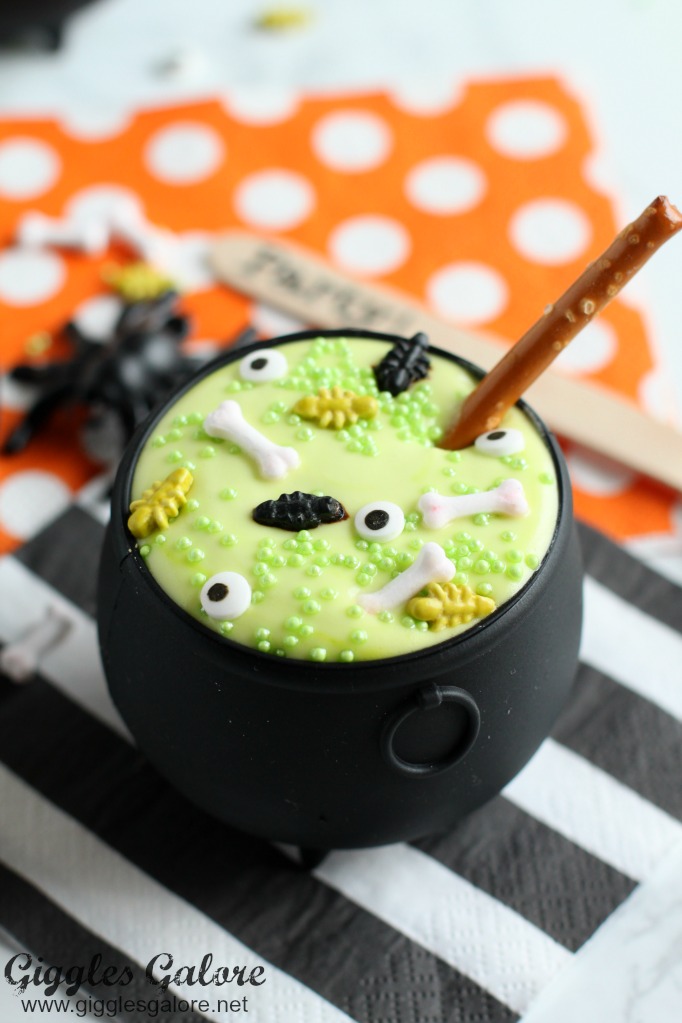 Bubbling Key Lime Mousse Cauldrons - Halloween Desserts for Kids
