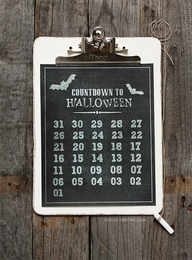 Countdown to Halloween Printable