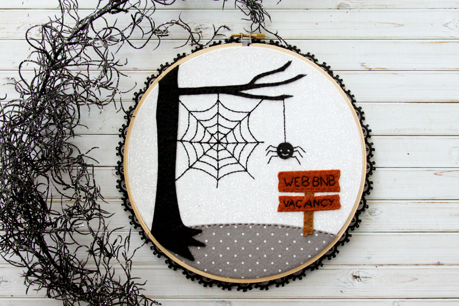 Halloween Hoop Art | Web BNB Halloween Embroidery Hoop Art