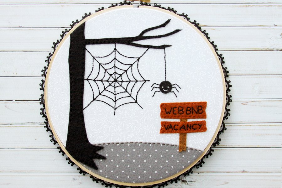 Halloween Hoop Art | Web BNB Halloween Embroidery Hoop Art