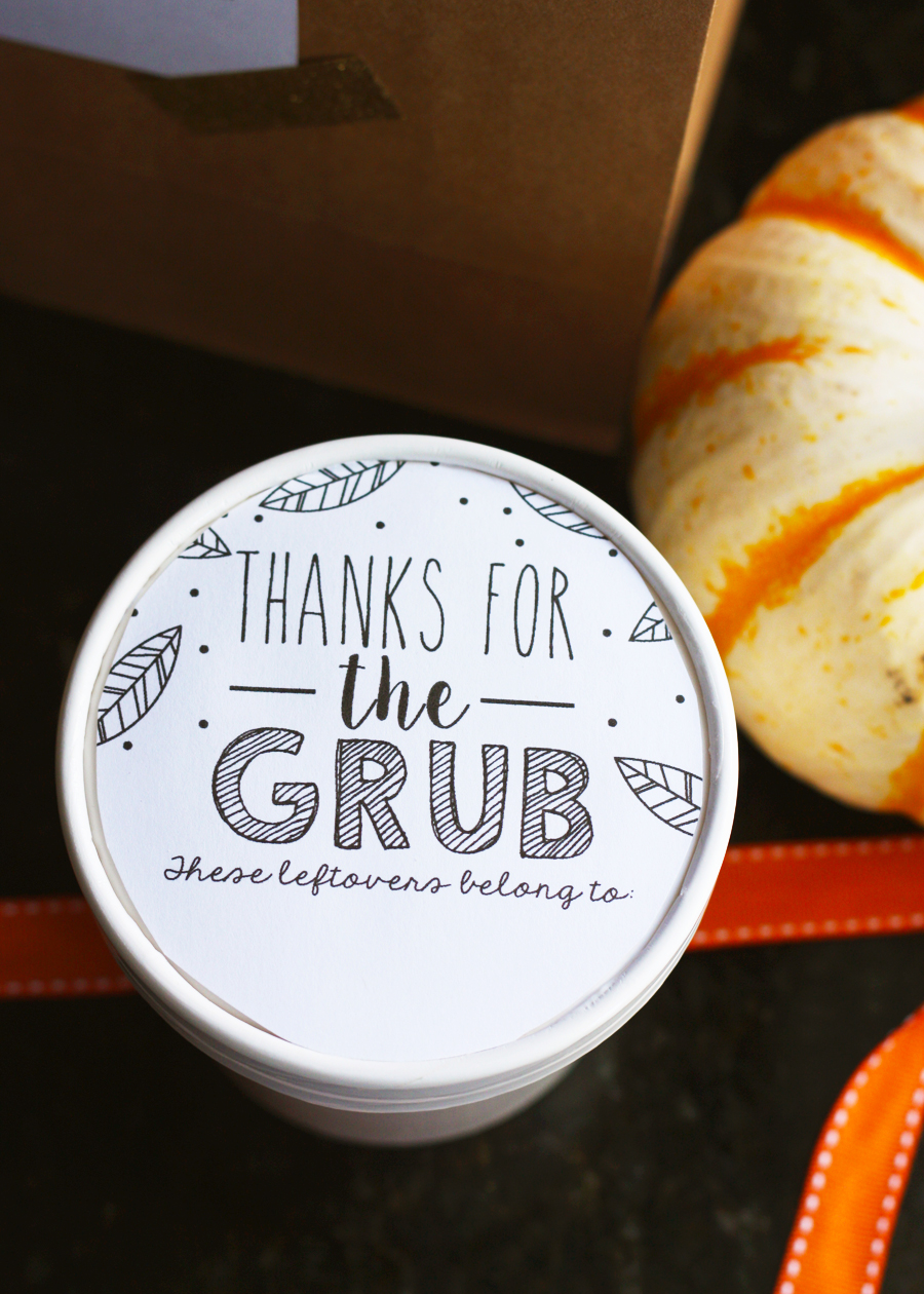 Thanksgiving Leftovers Printable | Thanksgiving Leftover Containers