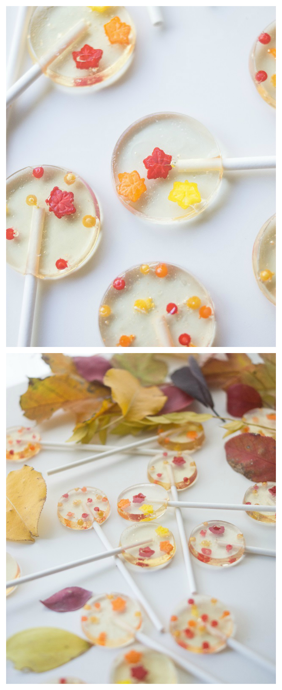 Fall Leaf Cinnamon Lollipops | Yummy Homemade Suckers