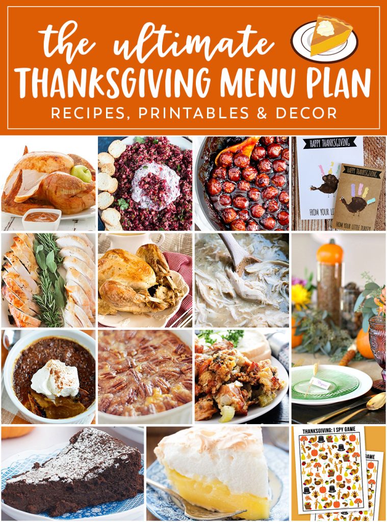 The Perfect Thanksgiving Menu Plan - Eighteen25