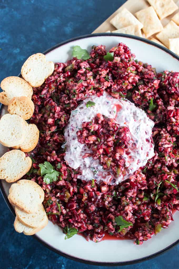 Cranberry Jalapeno Cream Cheese Appetizer from Honey and Birch