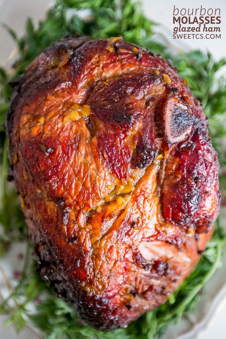Planning the Perfect Christmas Brunch | Bourbon Molasses Glazed Ham from Sweet C's