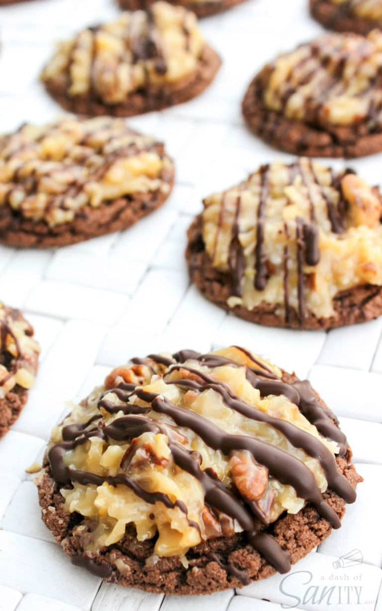 Planning the Perfect Christmas Brunch | German Chocolate Cake Cookies from A Dash of Sanity