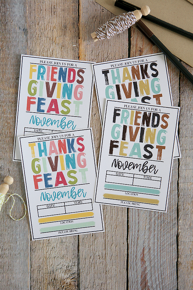 Free Printable Thanksgiving Invitations  Eighteen25