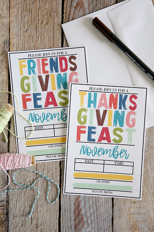 Free Printable Thanksgiving Invitations  Eighteen25