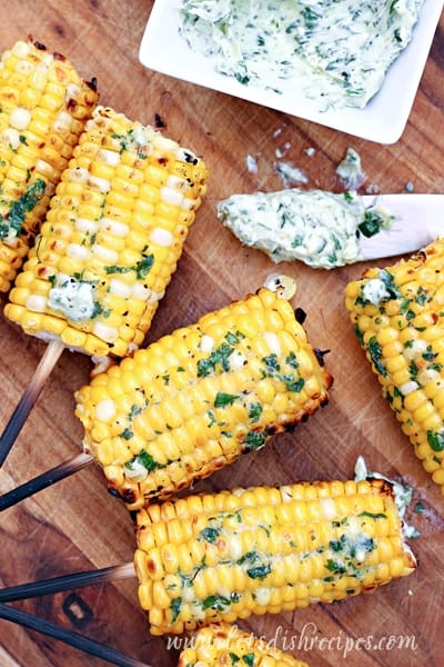 Grilled Corn with Basil Butter | Let's Dish