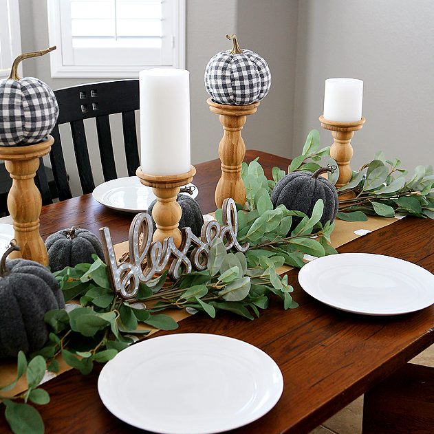 Fall Farmhouse Tablescape - Eighteen25