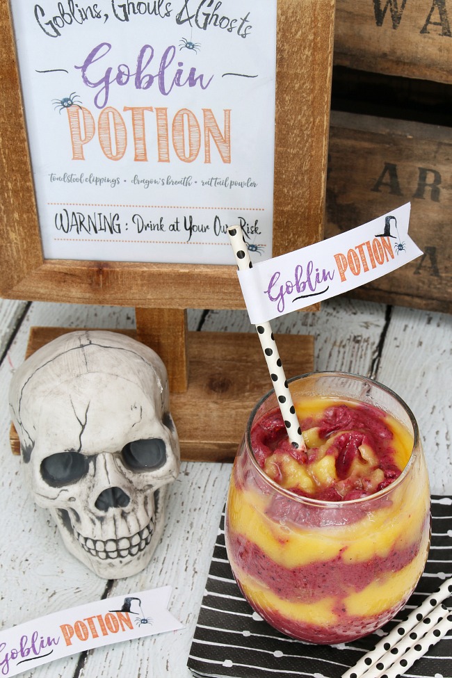 Give this Goblin Potion a try this Halloween. You'll love this healthy Halloween Smoothie.