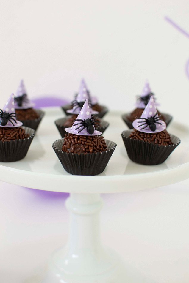 Halloween Chocolate Fudge Balls - Eighteen25